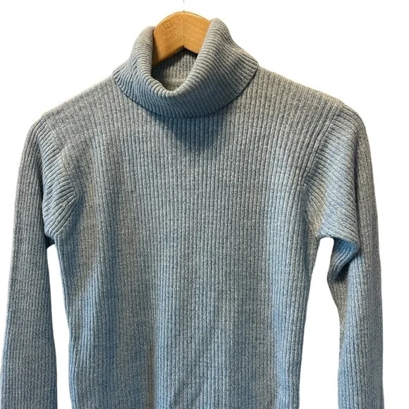 Baby Blue Knit Long Sleeve Pullover Sweater S - Picture 3 of 6